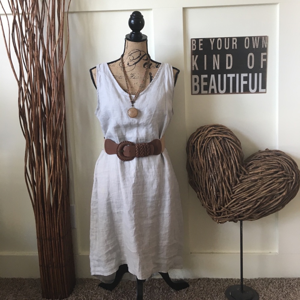 Cynthia Rowley high low linen dress